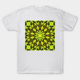 Psychedelic Mandala Yellow and Green T-Shirt